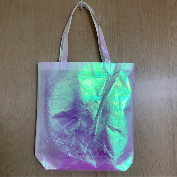 TWO Soulcycle Iridescent Holographic Tote Bags - Picture 2 of 2